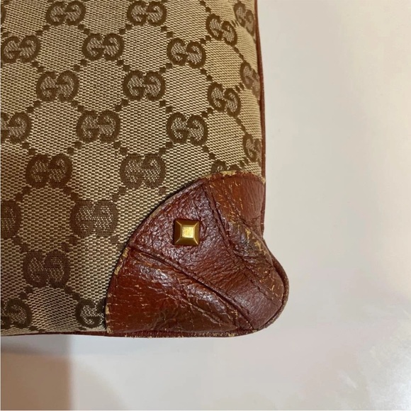 Gucci Signature Brown and Cream Shoulder Bag - Picture 5 of 9